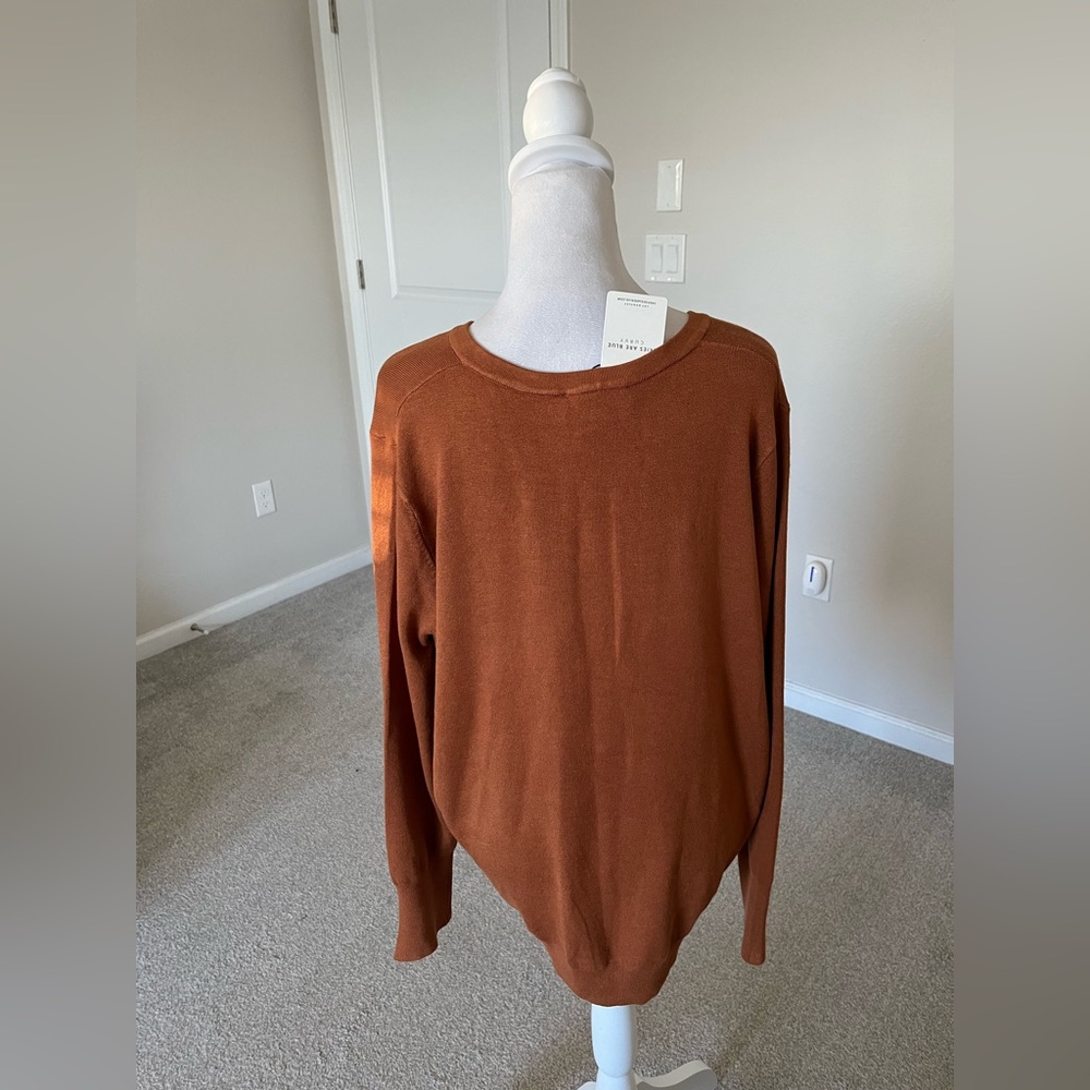 NWT Skies Are Blue Brown VNeck Sweater Size 1X - Picture 6 of 9